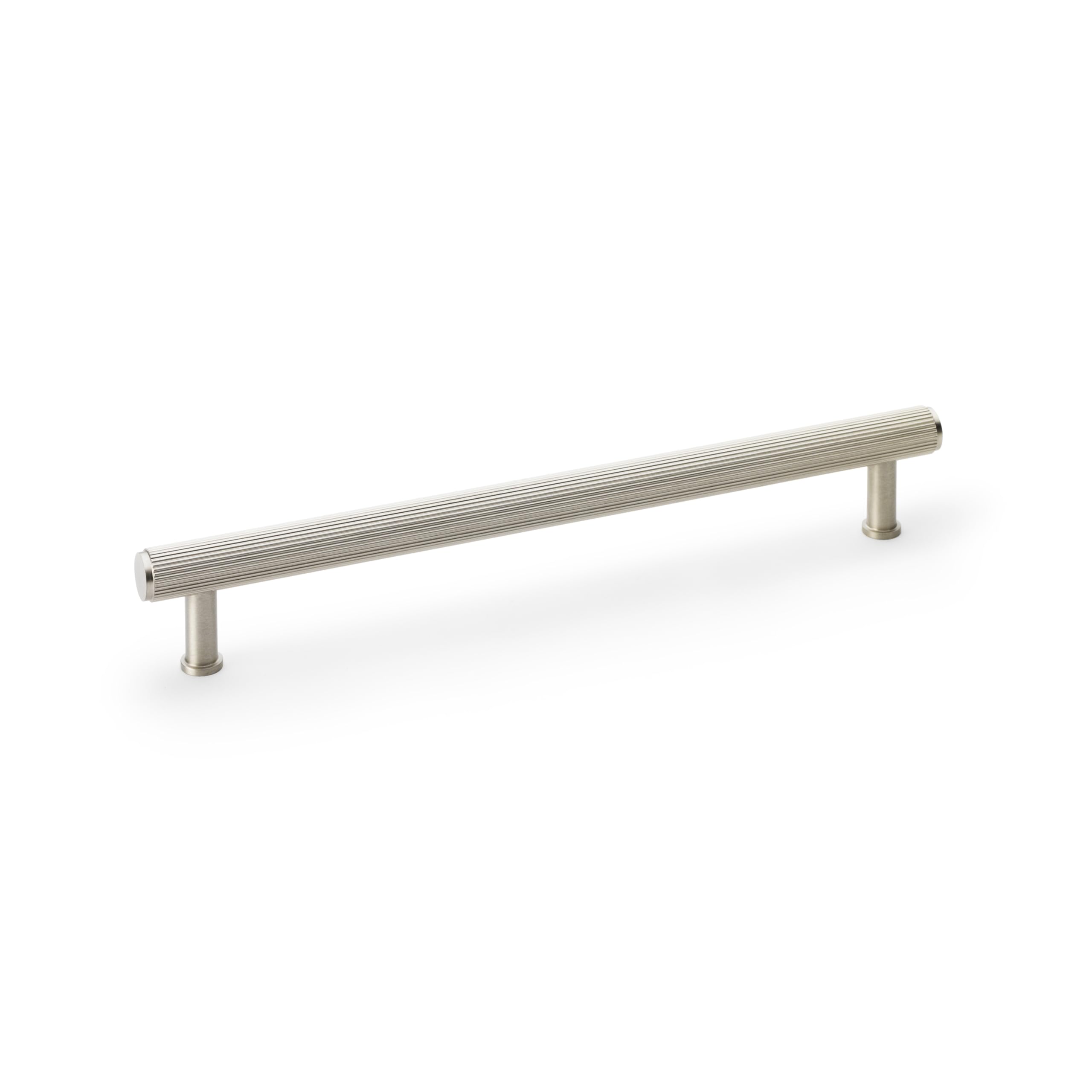 Handle & Home Satin Nickel 224Mm Kitchen Handle Reeded Texture Cabinet Furniture Door Drawer Pull