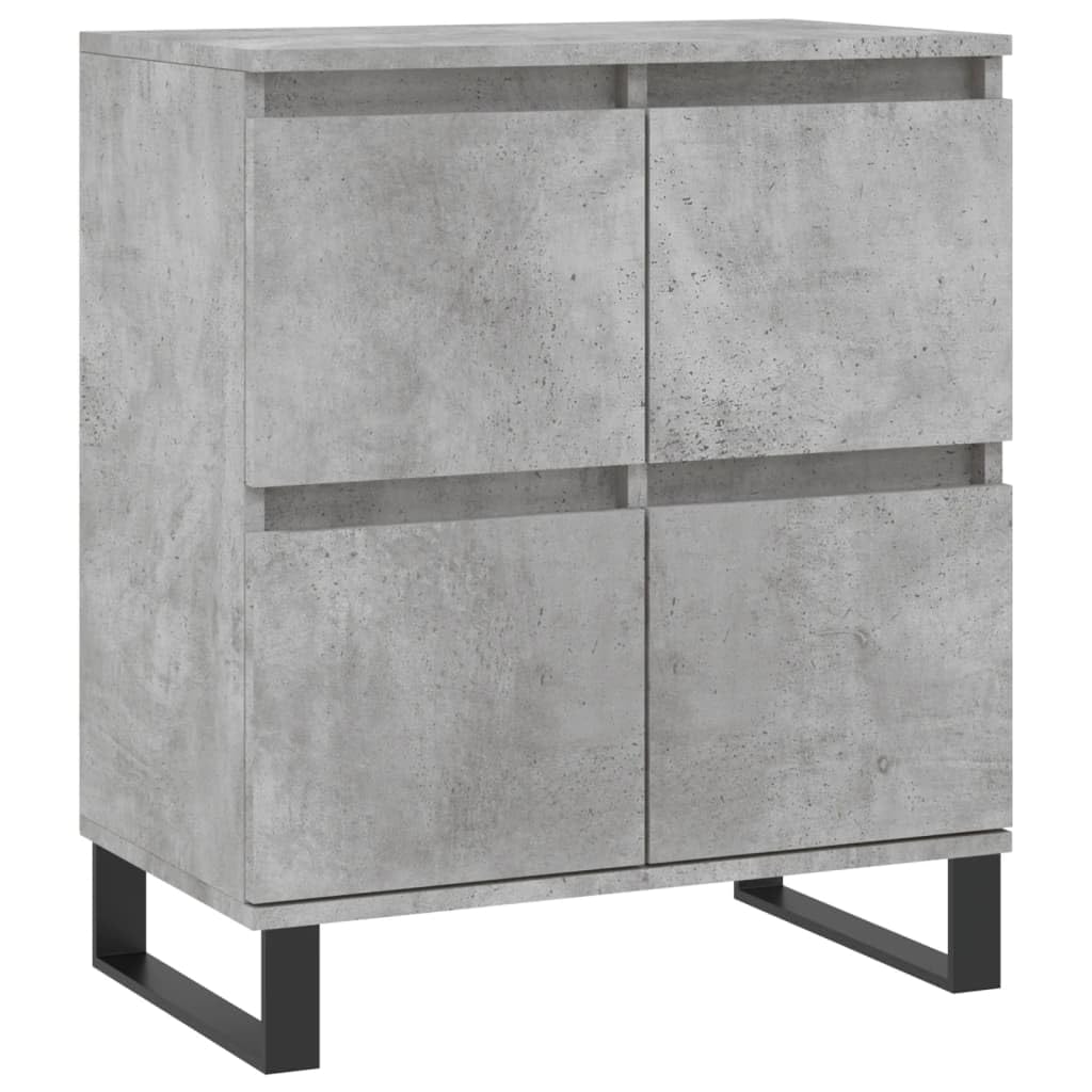 Credenza Legno Multistrato,Mobile Ingresso Corridoio Armadietto Compatto L'armadio Laterale Mobile Da Esterno Balcone Elegante Armadietto,Credenze 2 pz Grigio Cemento in Legno Multistrato