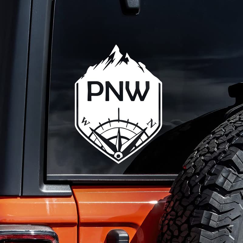 Image of PNW Mountain Range Vinyl Decal Sticker 5.5x4 Inches Yeti Decals for Tumblers Cars Vans Trucks Walls Laptop Kayaks Windows Skateboard RV