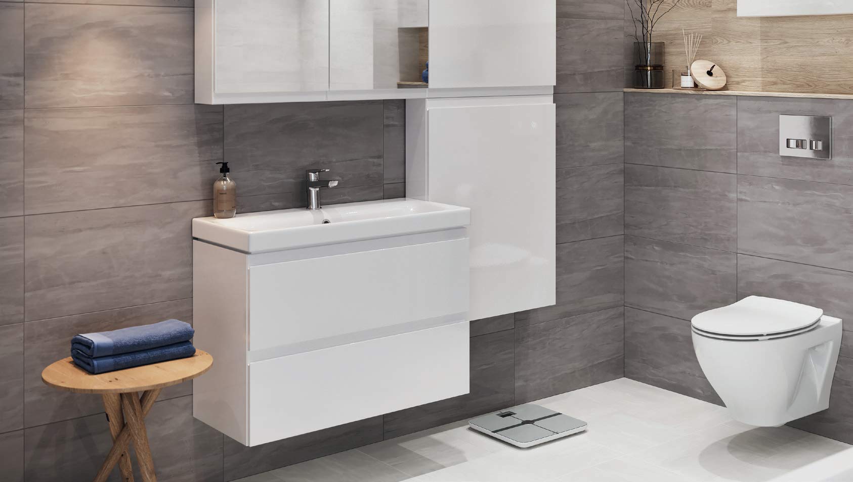 VBChome Moduo vasque de lavabo encastrable avec trop-plein en céramique Blanc, blanc