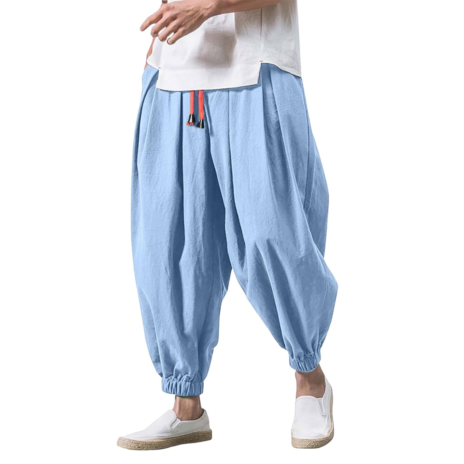 Jogger Pantaloni della tuta da uomo con coulisse elastica in vita pantaloni sportivi casual elasticizzati con tasche, A# Marina Militare, XXL