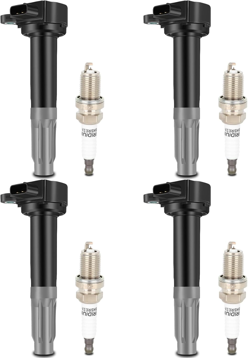 Ignition Coil Packs & Iridium Spark Plugs Fit 2010-2012 for Subaru Outback 2010-2012 for Subaru Legacy, Set of 4, 22433AA621 22433AA620