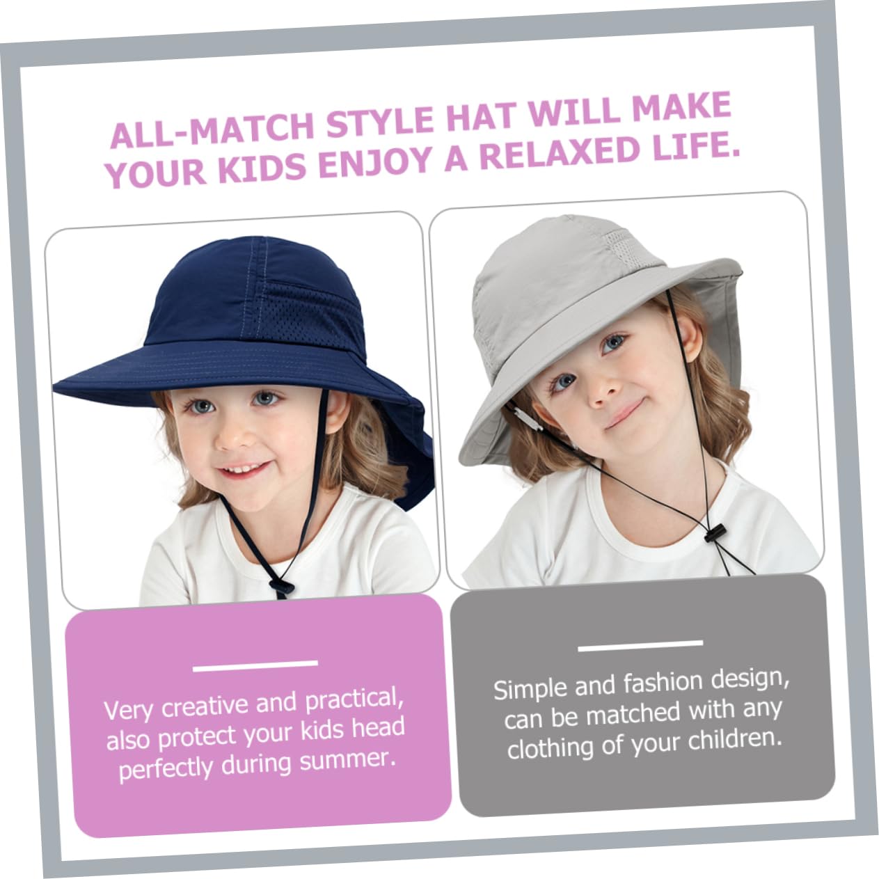 FRCOLOR Sonnenhut Für Sonnenhut Für Babymütze Hüte Für Mädchen Hüte Strandeimer Sommerhut Für Eimerhut Für Baumwolle