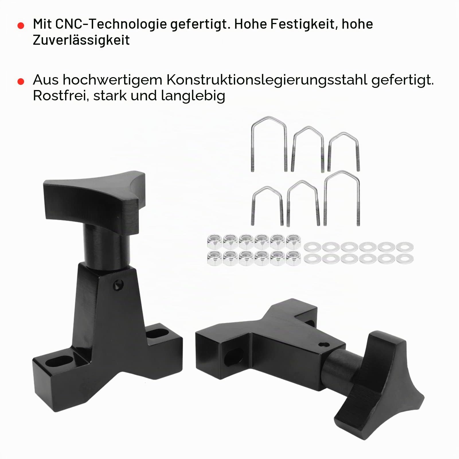 Auto Hi Lift Jack Halterung, Auto Lift Jack Tube Montagehalterung Befestigungssystem aus Legiertem Stahl für 1 Zoll Bis 2,5 Zoll Quadratische Runde Rohre