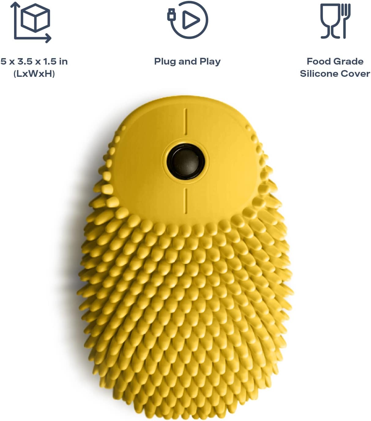 hedgehog health hoglet wireless computer mouse – cute, functional, and tactile fidget tool. combines stress relief with comfort and style, perfect for enhancing focus and productivity. yellow