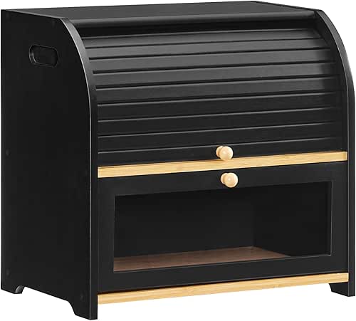 HOOBRO Bread Box, Bamboo Bread Box for Kitchen Countertop, 2