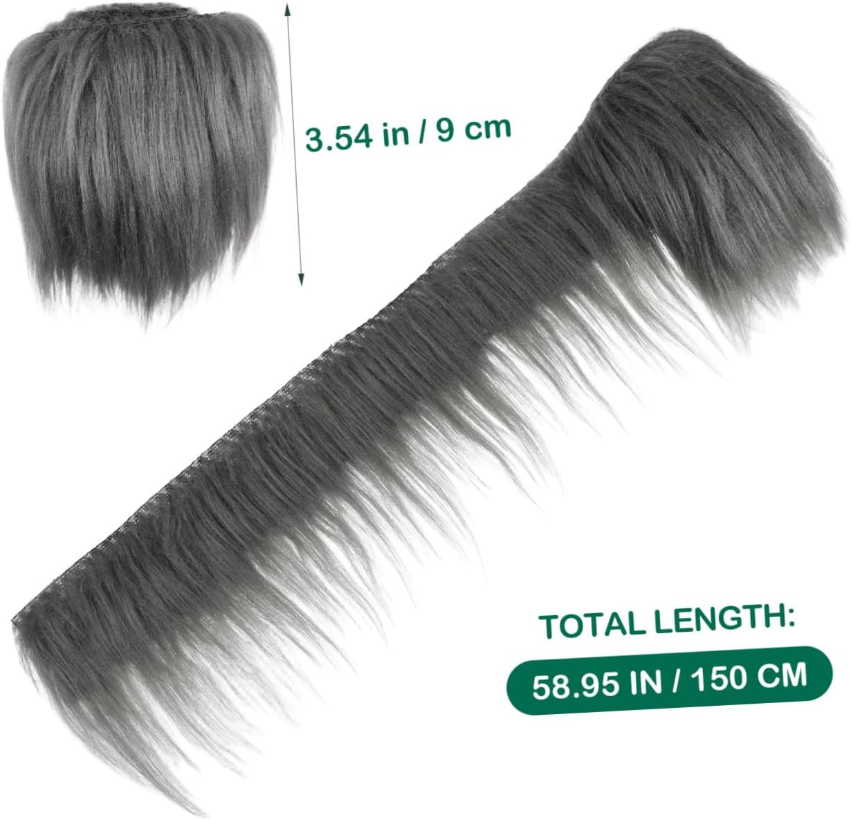 4pcs Doll Artificial Beard White Decor Shaggy Ribbon Fabric for Crafts Faux Fur Black Dolls Black Decor Black Garland White Fringe Clothing Artificial Fur Baby Blanket