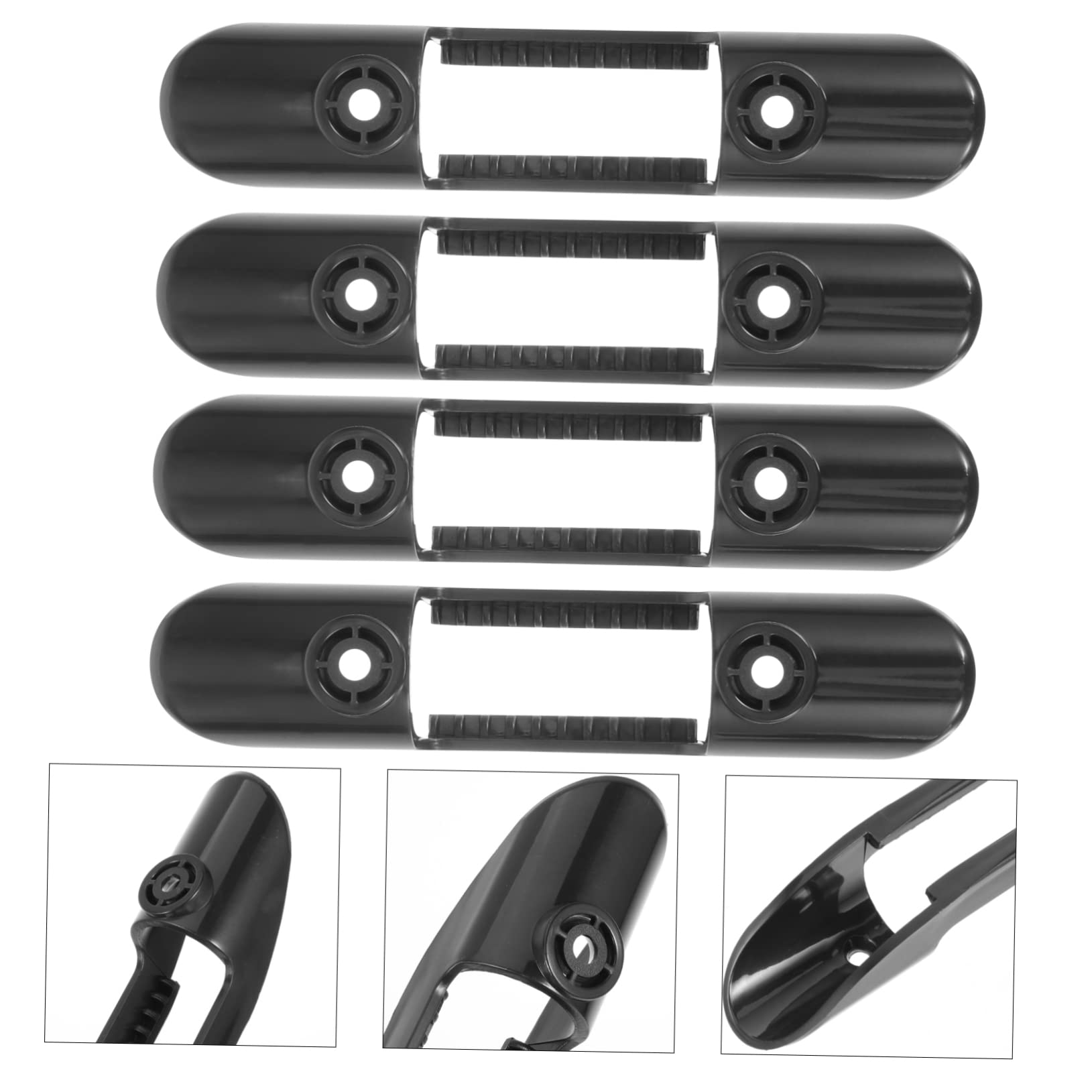 Abaodam Fibbia a Paletta Clip Porta pagaia per Kayak Fermaglio a Paletta Porta pagaia Fisso Clip per pagaia per Canoe Morsetto a Paletta Montato sul Ponte plastica Black
