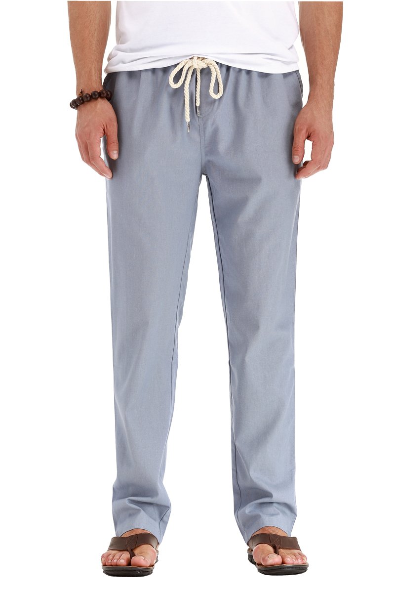 LILBETTER Men's Casual Linen Pants