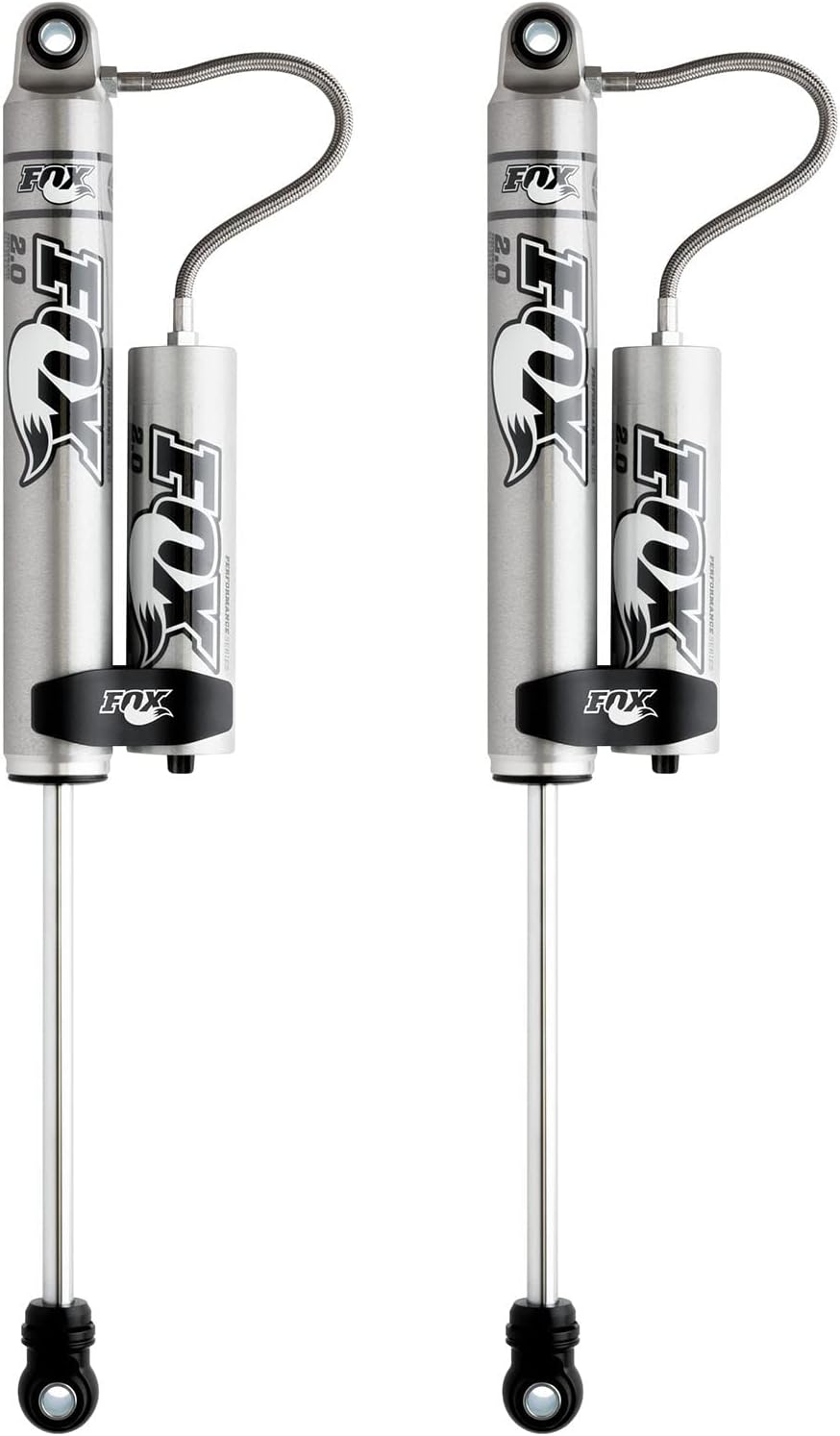 Fox 2.0 Performance Shocks w/Reservoir Rear Pair for 94-18 Ram 2500 4WD w/4-6"