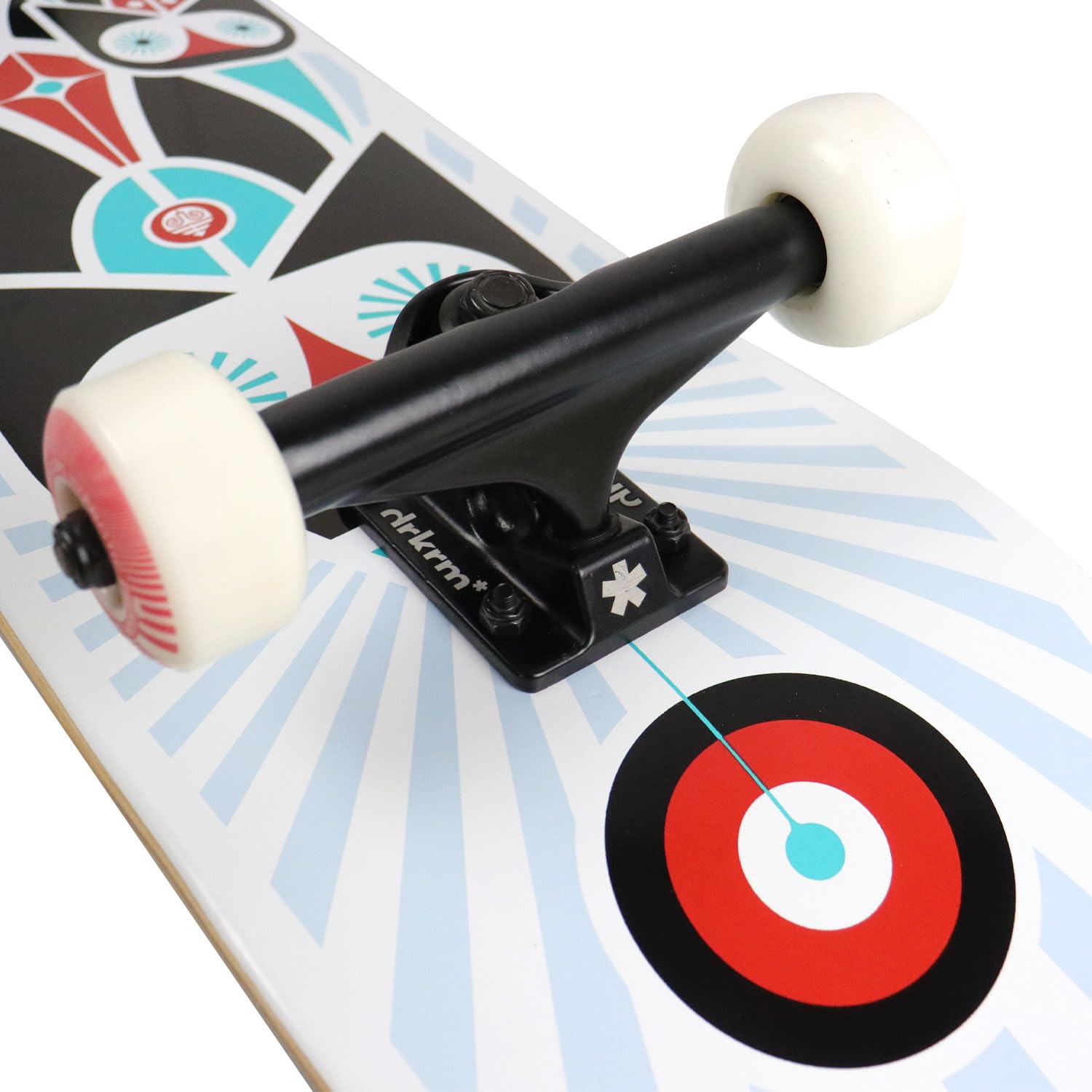 Skateboard Darkroom Tribis 8.0 Completo, Assemblaggio Professionale, Colore Bianco
