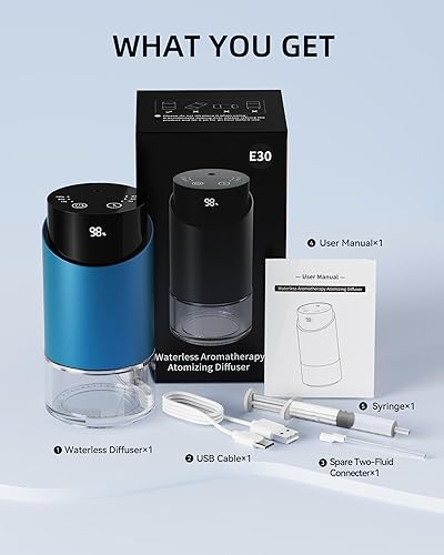 Miniatura 8 de Difusor de Aceites Esenciales Sin Agua Aromaterapia Difusores de Aroma para Hogar Habitación Grande, Automóvil, Oficina, Escritorio, Mini