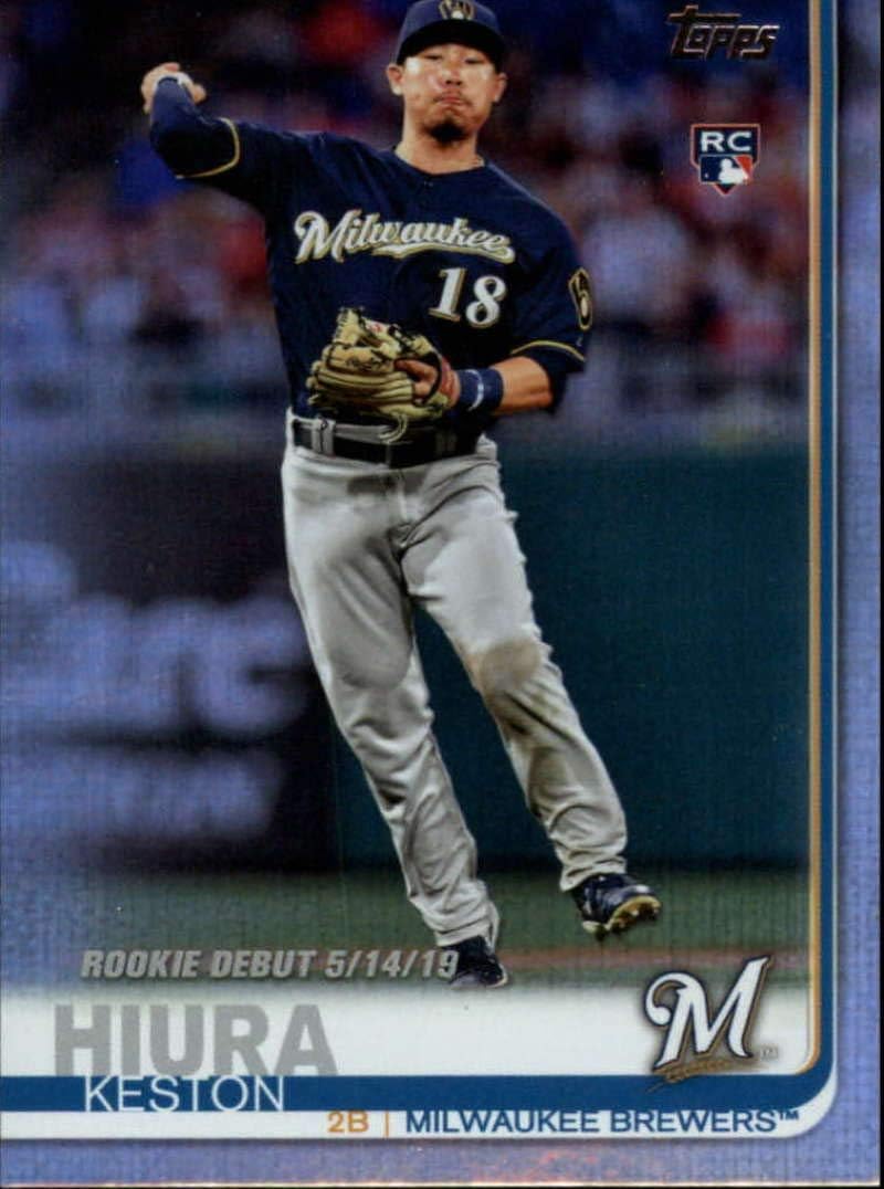 2019 Topps Update (Series 3) Rainbow Foil #US52 Keston Hiura Milwaukee Brewers RC Rookie Official Baseball Trading Card