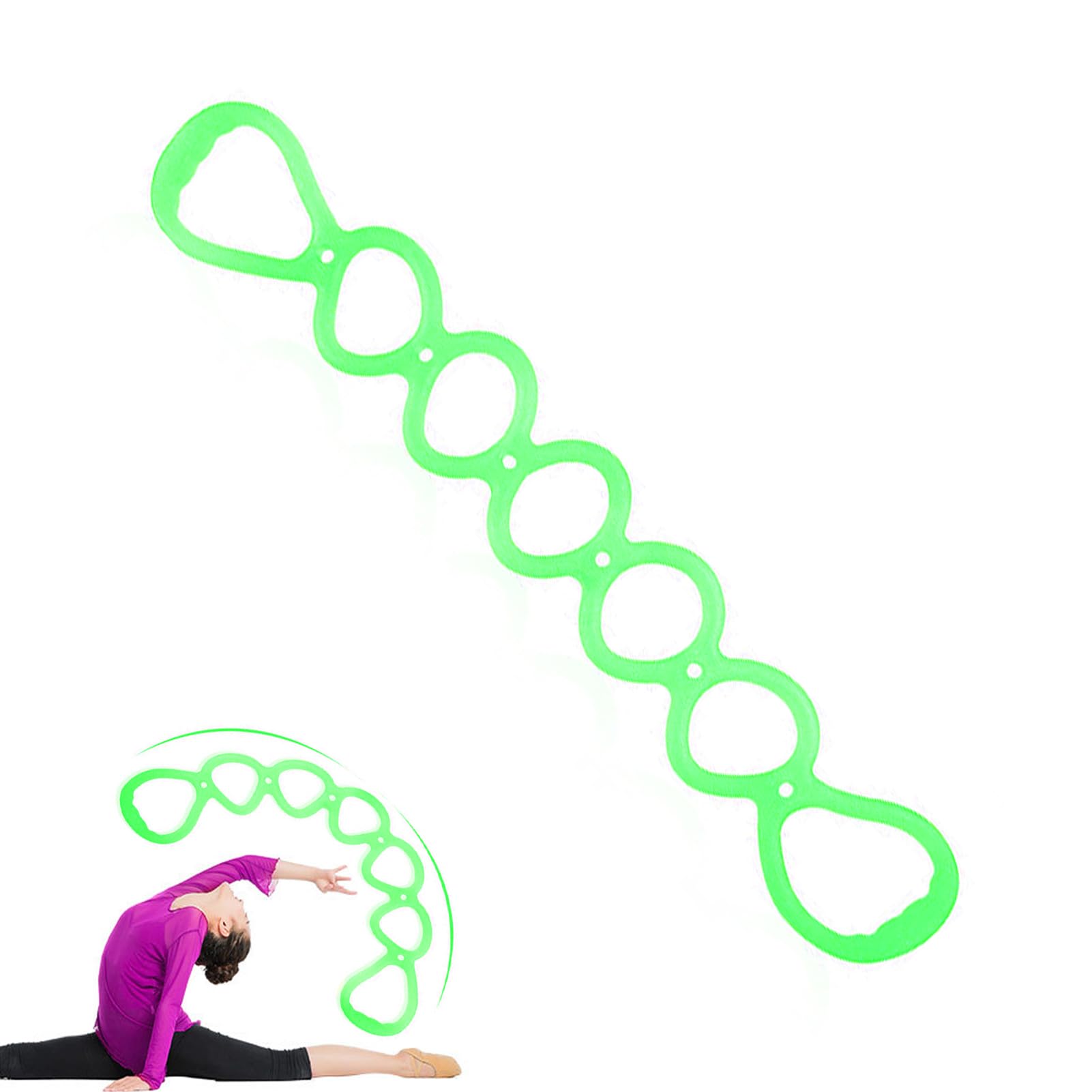 7 Ring Stretch Resistance Exercise Band, BetterJonny Workout Bands Yoga Stretching，Foot, Leg and Arm Exerciser for Home or Fitness Center Workout Walking Exercise