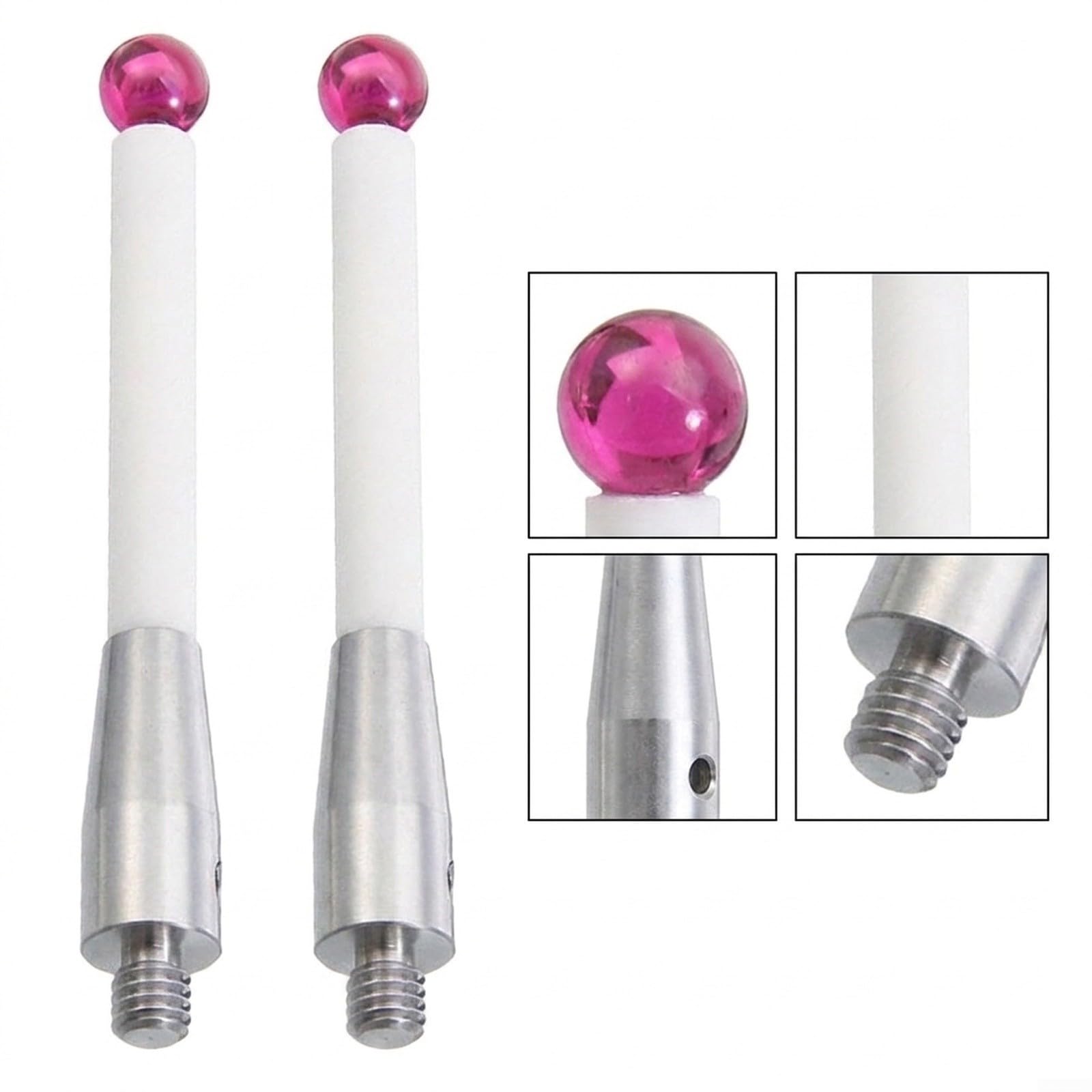 2X CMM Taststift 50mm 6mm Rubin-Kugel A-5000-3709 2X CMM Taststift