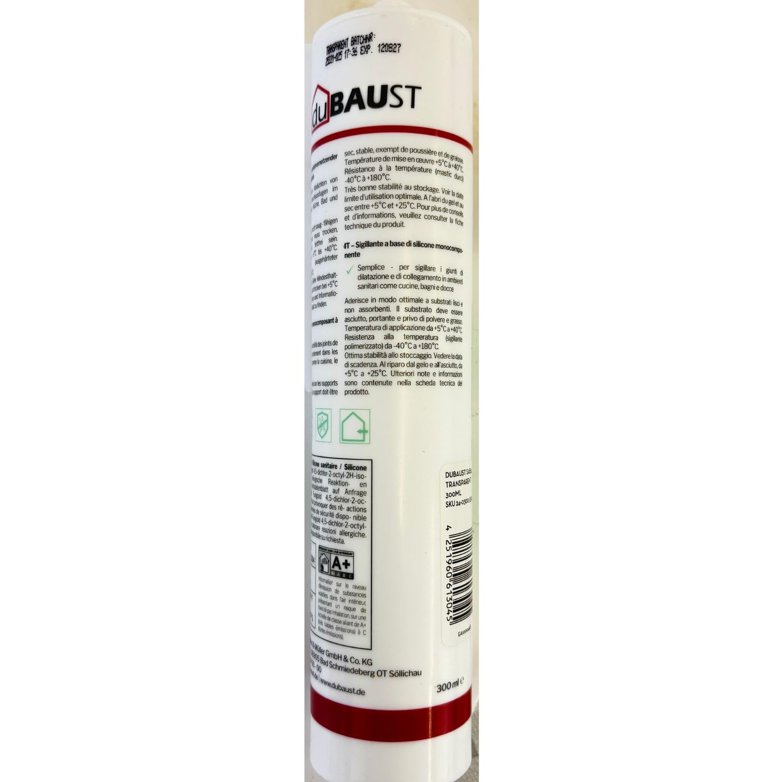 SAB24 Sanitärsilikon Basic elastisch dauernassbeständig schimmelresistent Bad Küche Dusche Feuchträume 300ml Kartusche (grau, 48)