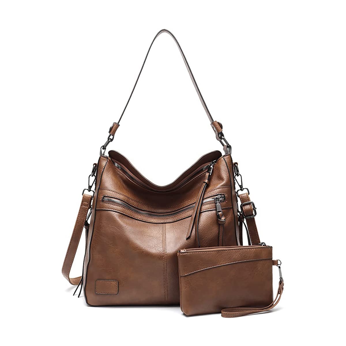 GUSTAVE® Hobo Bags for Women,Handbag Soft Vegan Leather Tote Bag for Travel,Large Capacity Commuter Bag,Shoulder Bag with Purse Gift for Ladies (B0BS76WVRB) Amazon Price History, Amazon Price Tracker