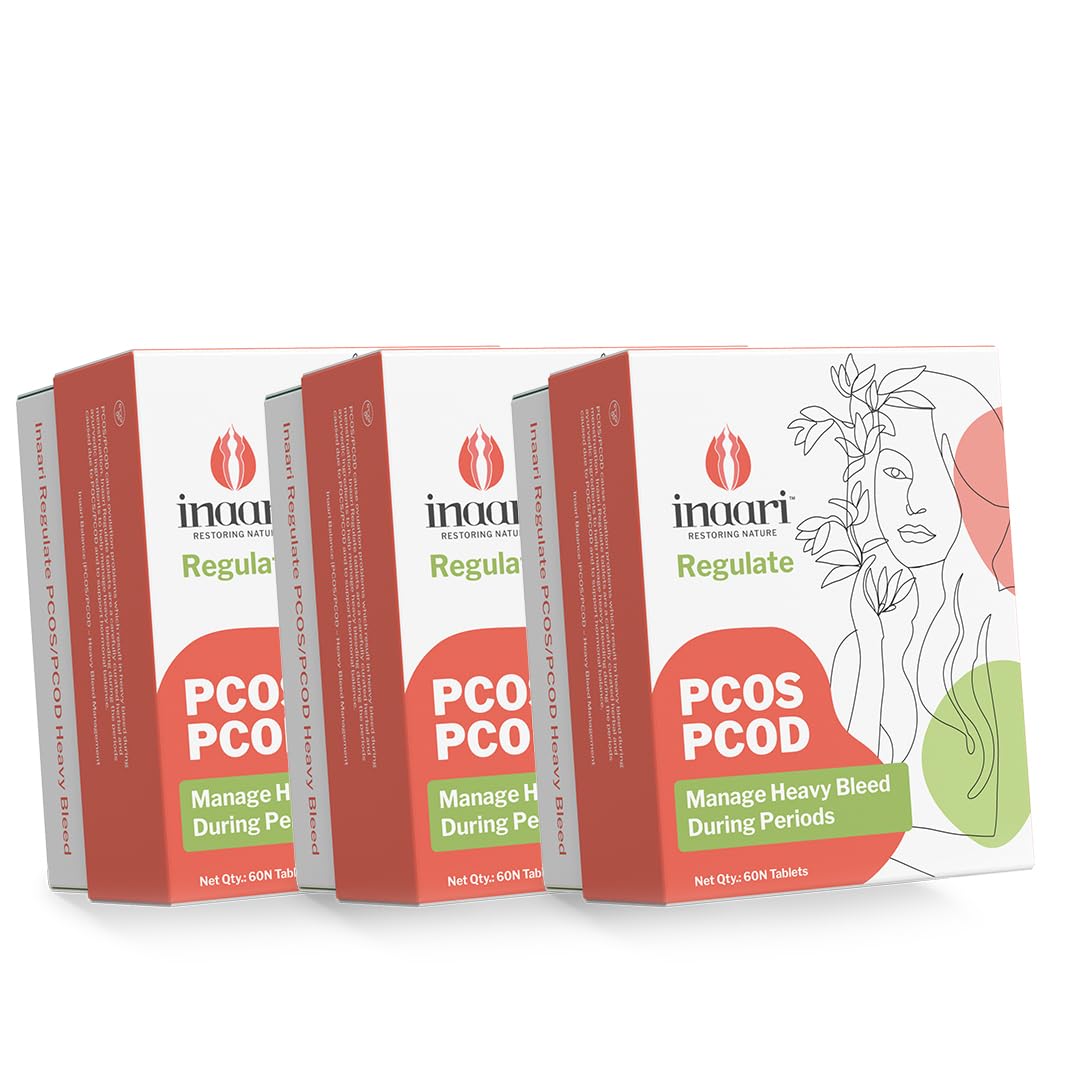 Inaari Regulate Heavy Bleed in PCOS/PCOD | Ayurvedic Supplement for Women | Ayush Approved | Support Hormonal Balance | 43+ Ayurvedic Herbs | Pack of 3, 180 Tablets, 3 months (B0CJ9LHVJ6) Amazon Price History, Amazon Price Tracker
