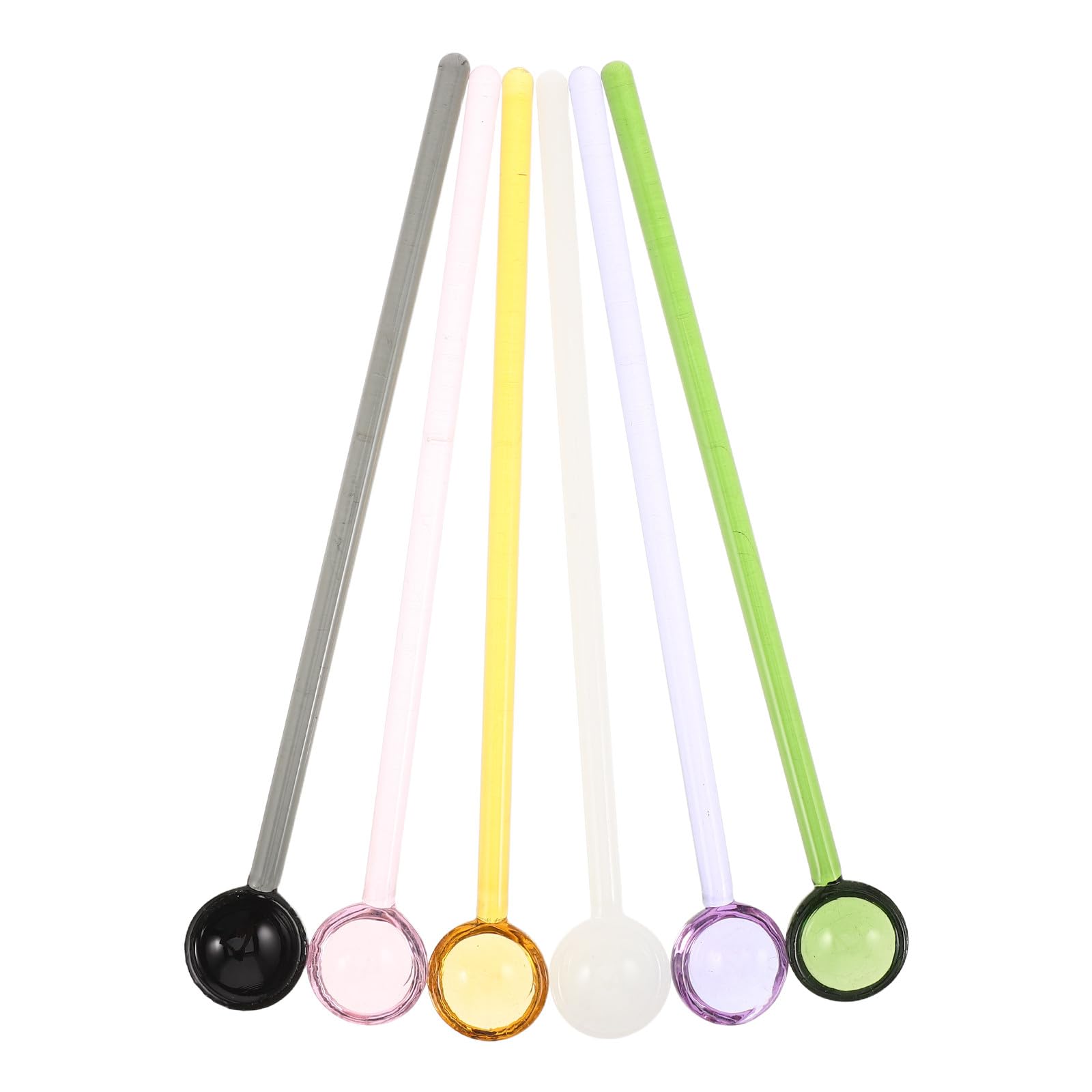Cucharas de vidrio para remover café con varilla larga de 18 cm para mezclas perfectas