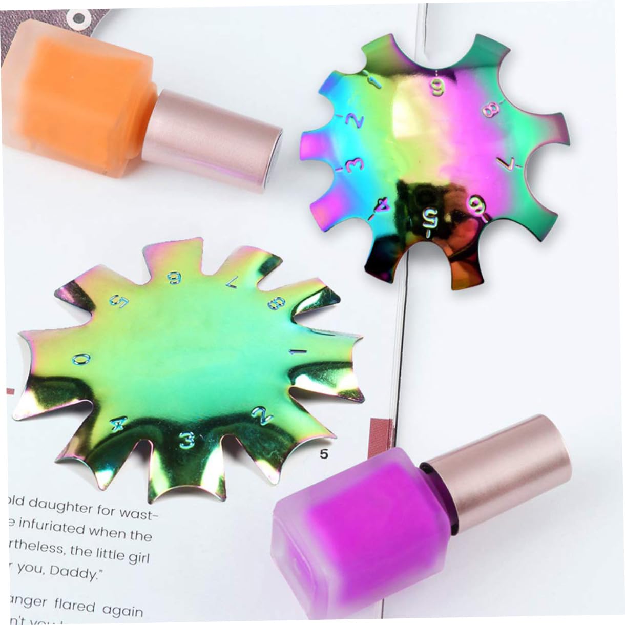 FRCOLOR 18 Piezas Plantilla De Uñas Francesas Plantillas Módulo Vistoso Acero Inoxidable