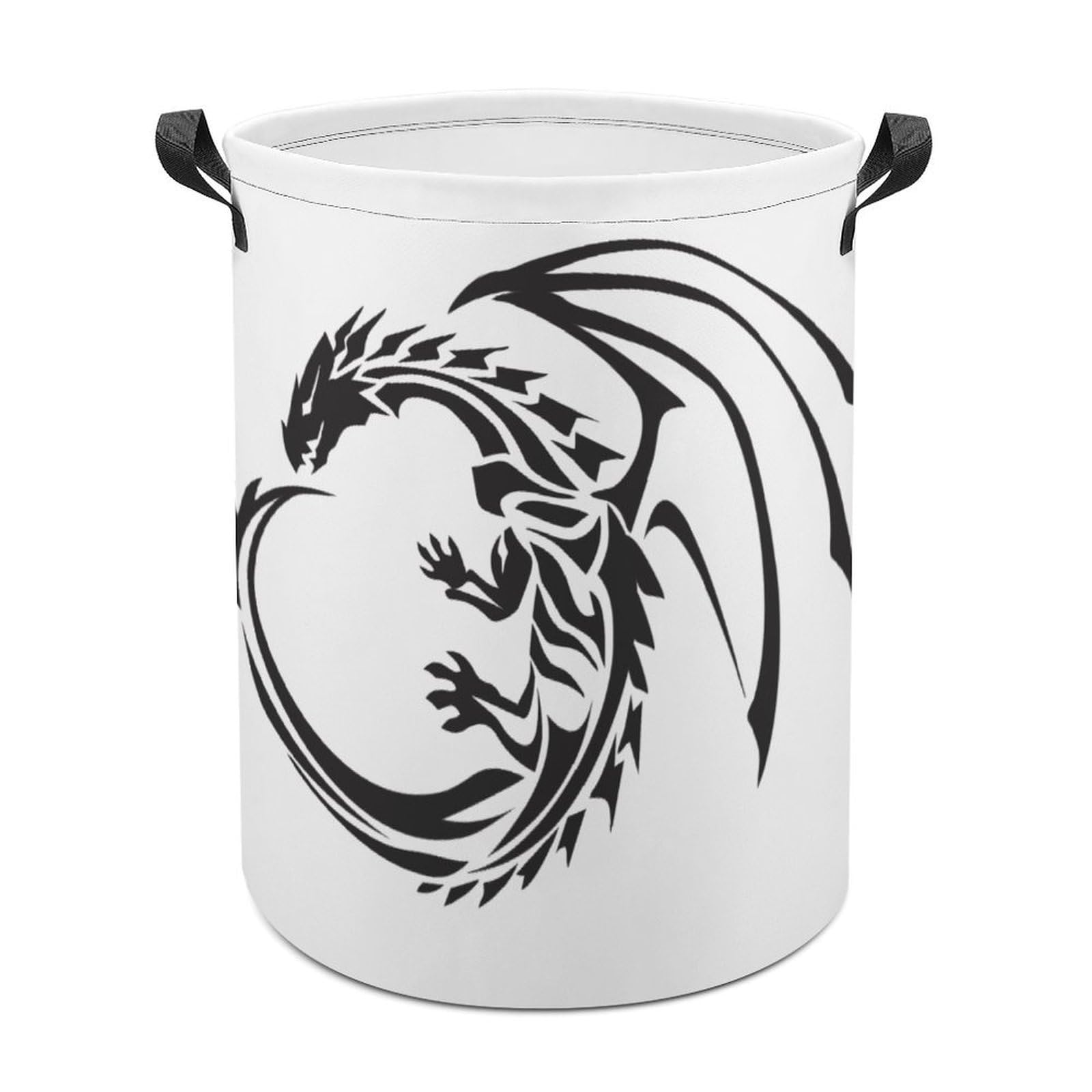 MHYRAC Laundry Hamper, Flying Dragons Laundry Basket, Washing Basket with Handle