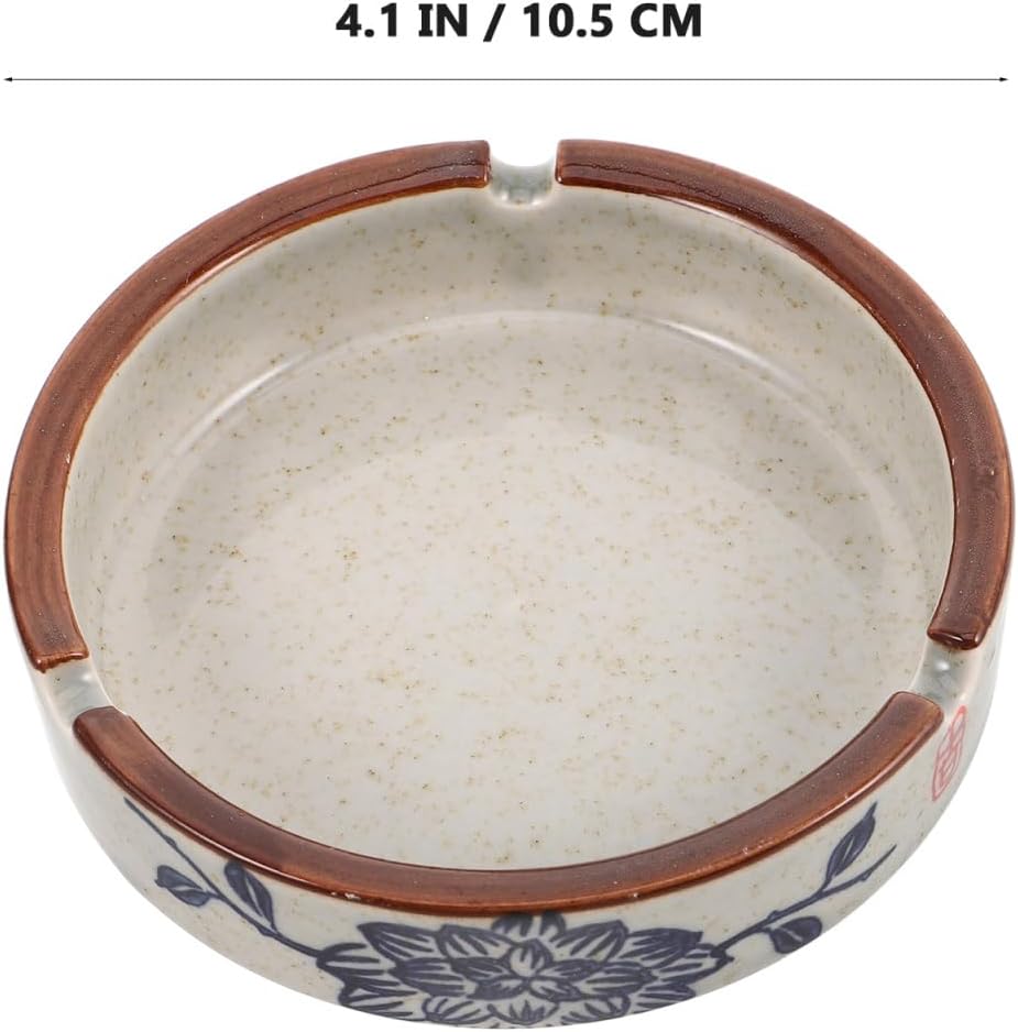 ceramic ashtray for Indoor or Outdoor Use Ash Holder for Smokers Desktop Smoking Ash Tray for Home Office Decoration