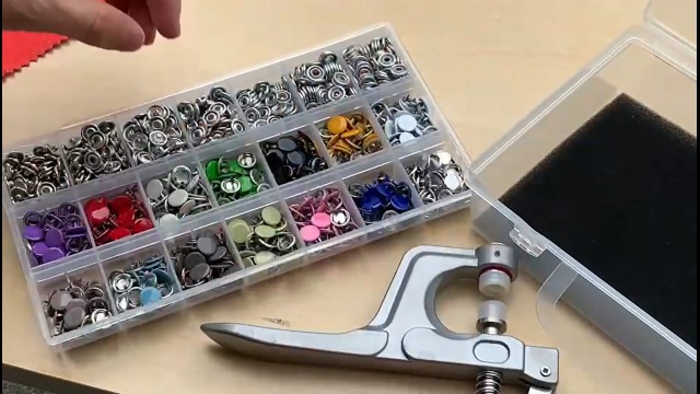 RERI Set Di 80 Bottoni A Pressione In Metallo Con Pinza - Diametro 10 Mm, Colore Argento, Accessori Per Cucito E Fai-daTE - 3