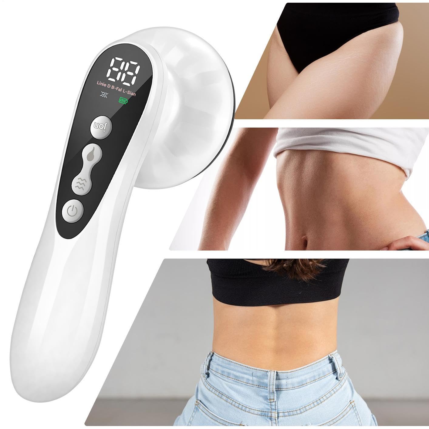 Cellulit Massager, Bezprzewodowy Masażer Konturowania Ciała, Przenośne Urządzenie Ujęcia Skóry, Konstrukcja Do Ładowania, 5-mode, 18x7,5x5,5 Cm, Do Ramion, Nóg, Siedziby, Brzuchu, Pośladków, Poślad
