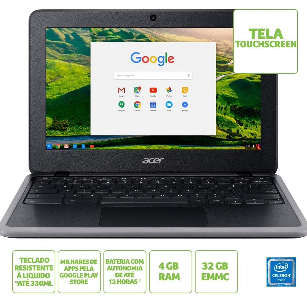Chromebook Acer 11,6'' C733T-C2HY Cel 4GB eMMC 32GB OS Touch