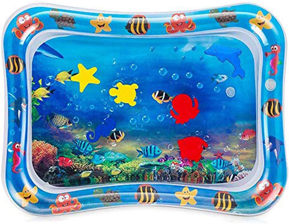 Tummy Time Water Play Mat, BPA Free & CPC Approved Premium Inflatable Infants and Toddlers Toys for 3 Months and Up, Perfect Fun Early Development Activity Center to Your Baby's Stimulation Growth