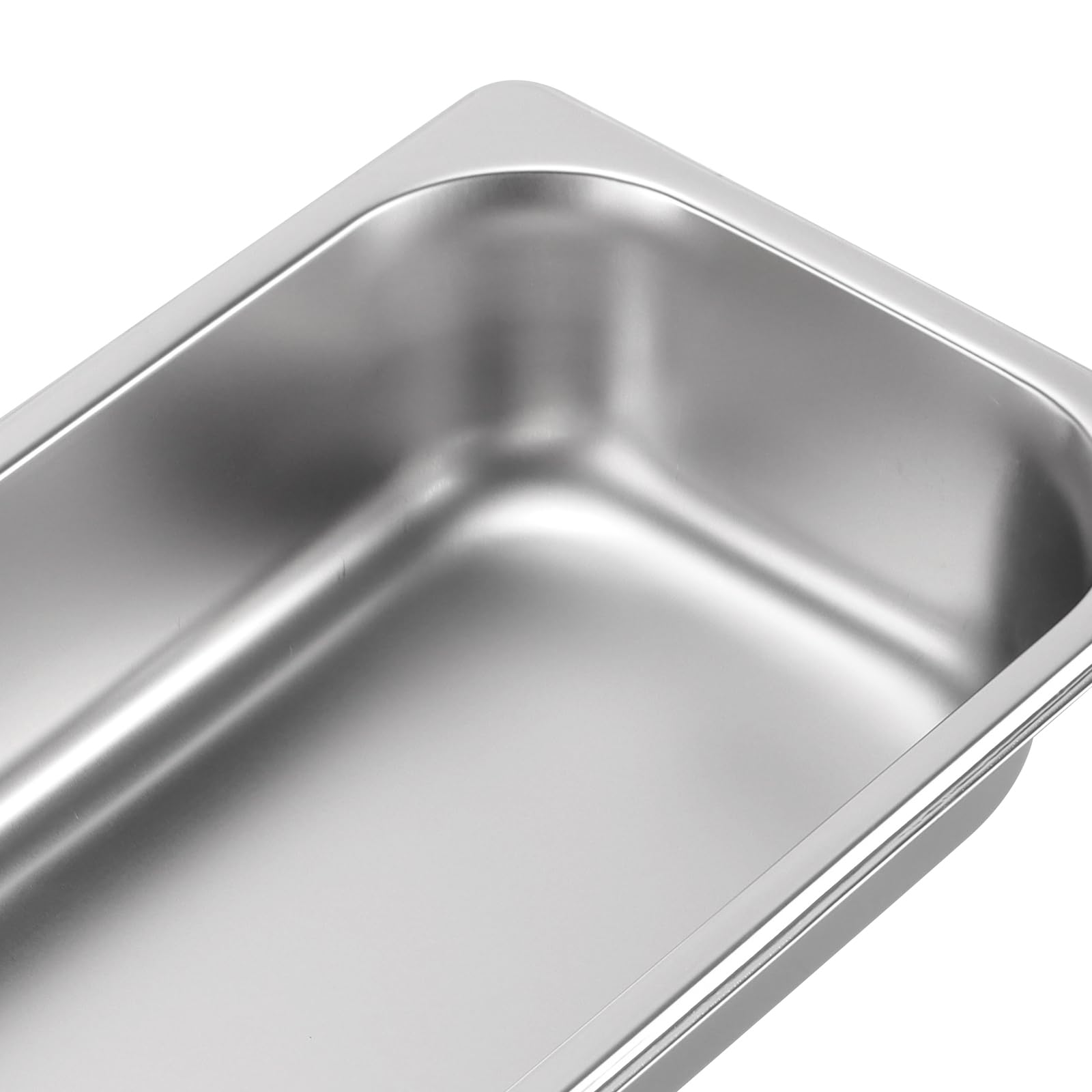 ZOENHOU Juego de 4 piezas de acero inoxidable con tapa, recipiente GN 1/3, 32,5 x 17,5 x 6,5 cm, cuencos de metal para marinar carne, organización de cocina, almacenamiento de alimentos, apto para