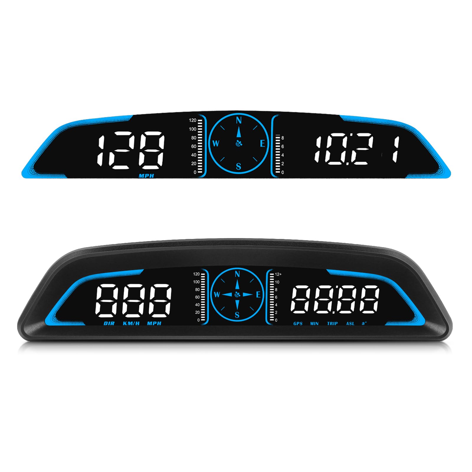 Digital GPS Speedometer MPH for Car 5.5 inch LCD Heads Up Display HUD with Compass Speed Fatigued Driving Alert Overspeed Alarm Trip Meter for All Vehicle-image-2