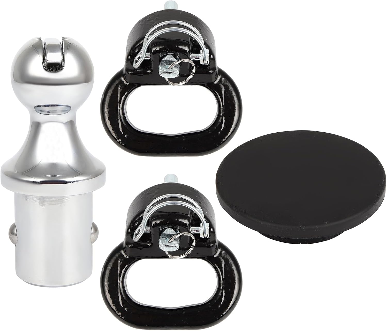 cciyu curt-60618 Trailer Hitch Ball Kit Gooseneck Ball Safety Chain Kit Compatible with 2013-2024 for Dodge RAM 2500 RAM 3500