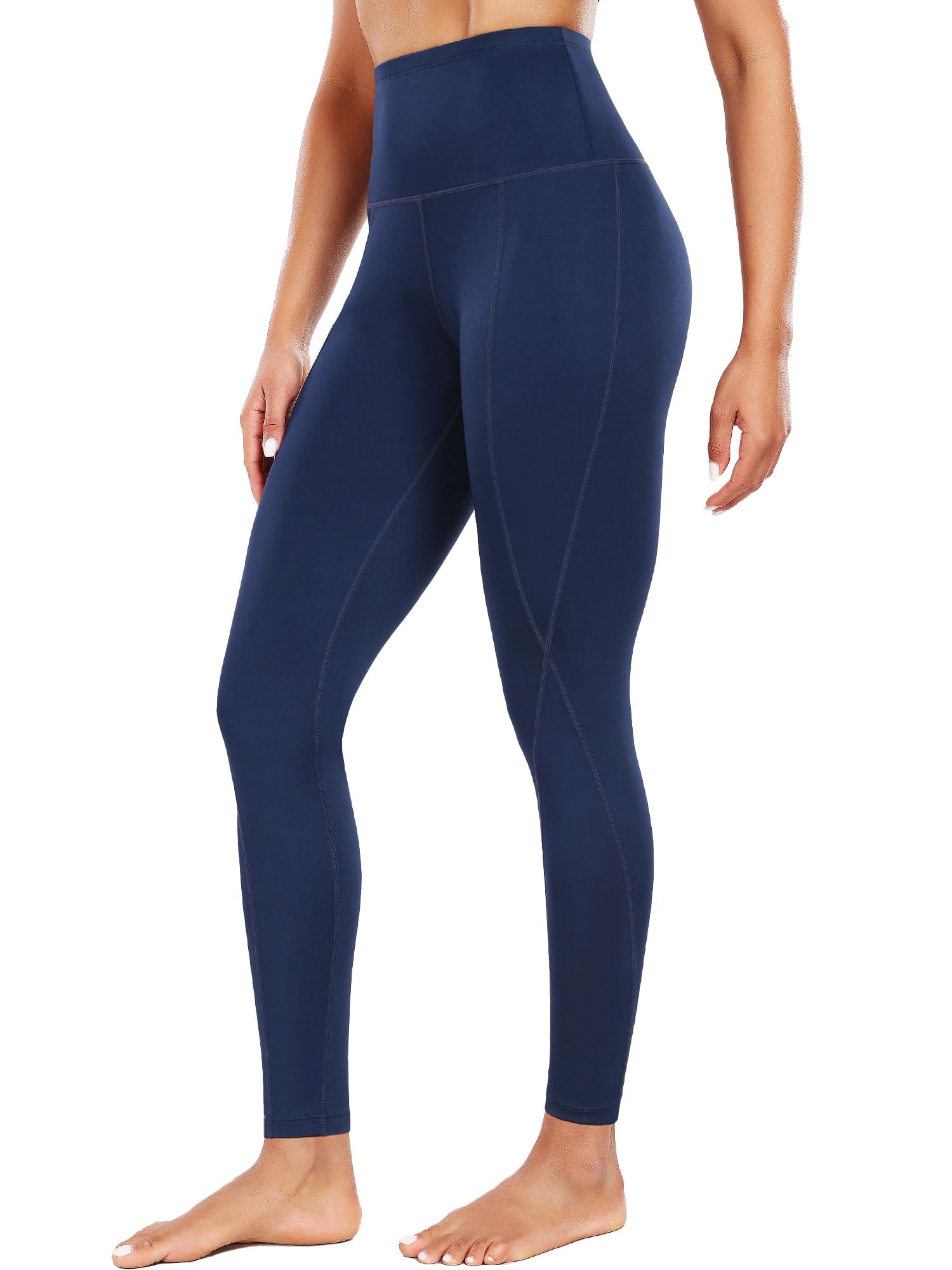 Neleus Tummy Yogahose für Damen, hohe Taille, mit Tasche