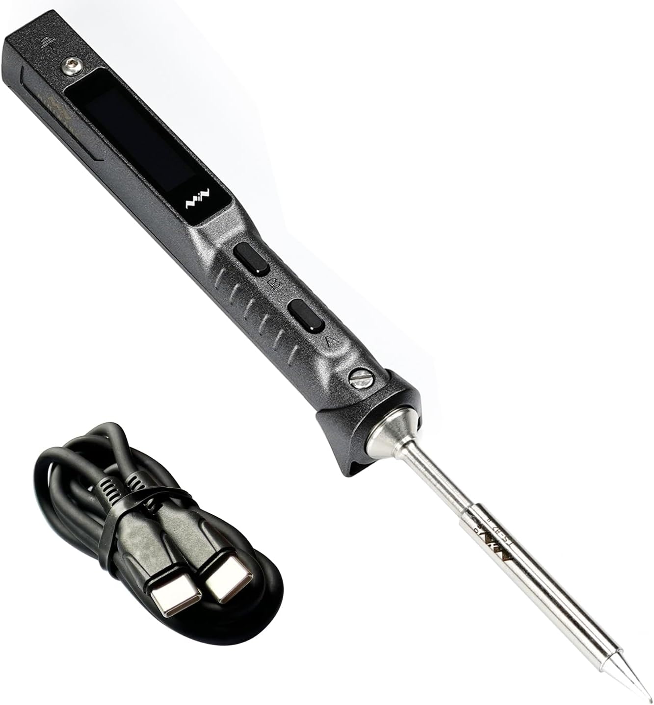 YKEY Original TS101 Smart USB-C Portable Digital Electronics Soldering Iron Station Kit Adjustable Temperature OLED Programmable Welding Tool TS100 Upgraded(TS-B2 Tip)