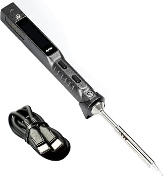 Original TS101 Upgraded from TS100 Type C PD DC Programmable 50-400C Temperature Adjustable Pocket-size Portable Soldering Iron for Field Repair NO POWER SUPPLY