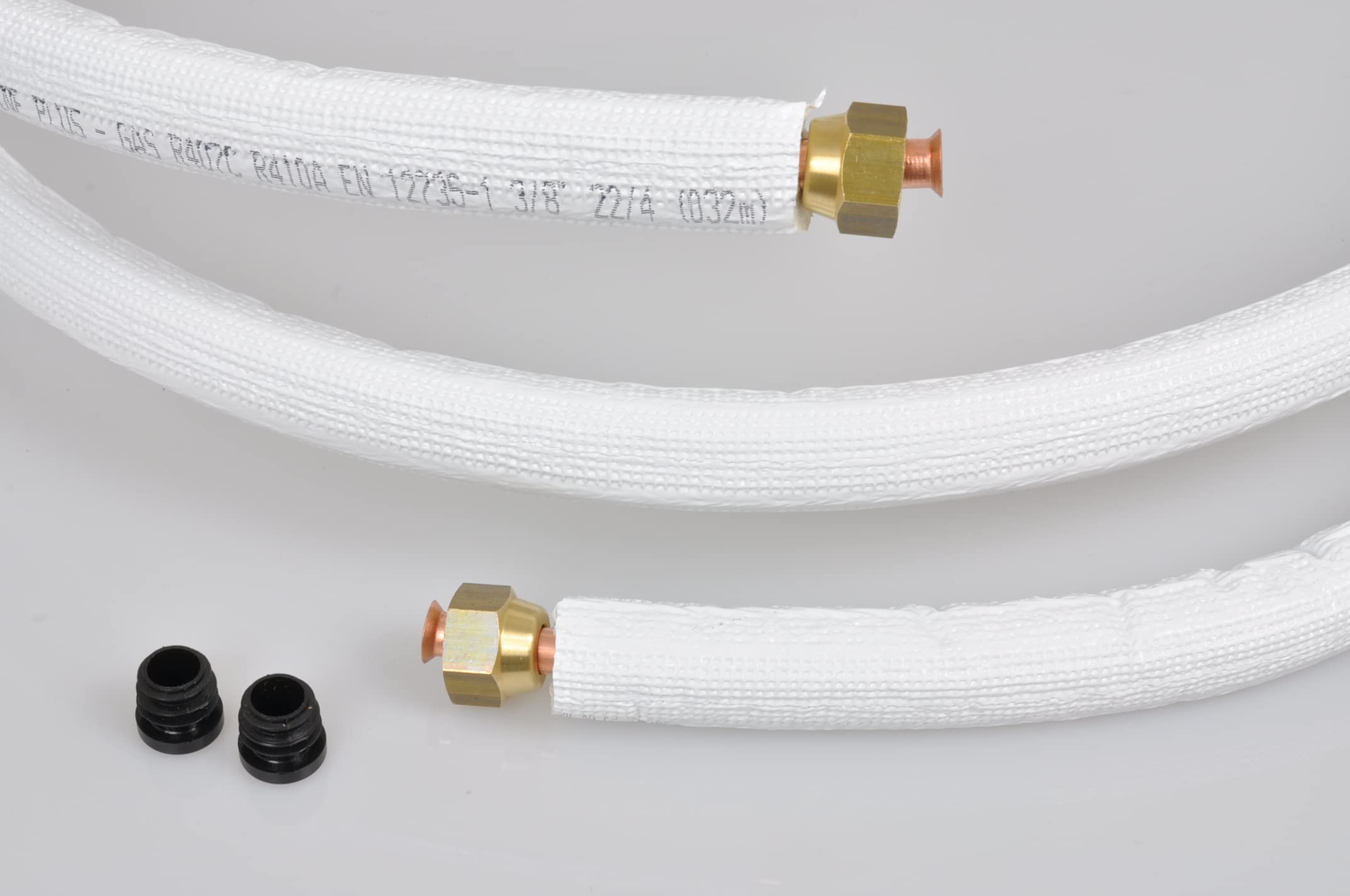 SYSTERM Kältemittelleitung Kupferrohr Isoliert 1/4" + 1/2" 2m R32 R410A R407C