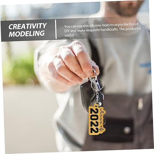 Miniatura 4 de 10 Pcs Graduation Season Keychain Diy Hanging Ornament Chocolate Candy Molds Silicone Molde De Para Chocolate Handmade Craft Mold White Key Chain