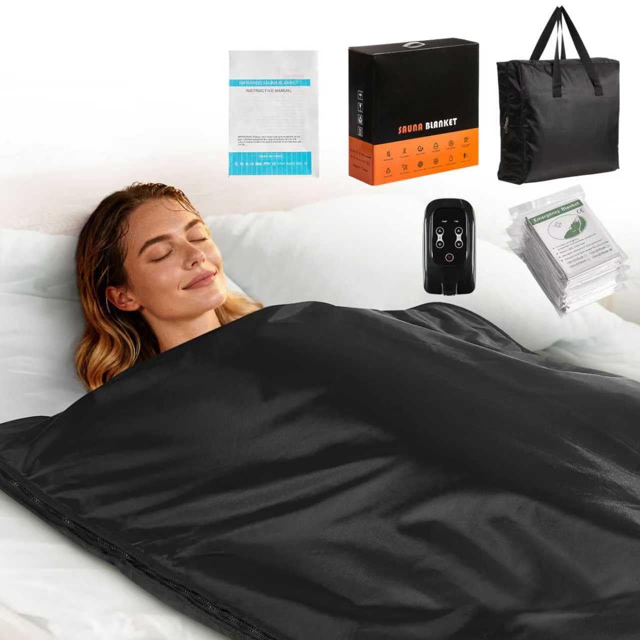 Infrared Sauna Blanket for Home, Portable Full Body Sauna Blanket, Adjustable Temperature…