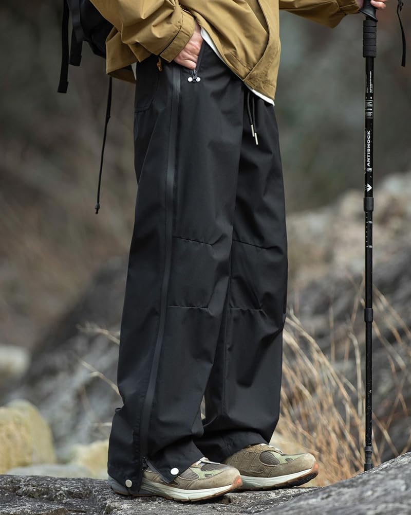 DAIHAN Unisex Pantalones Trekking con Cremallera Larga de montaña para Actividades al Aire Libre Cinturilla elástica Secado rápido Pantalones Transpirables para Senderismo
