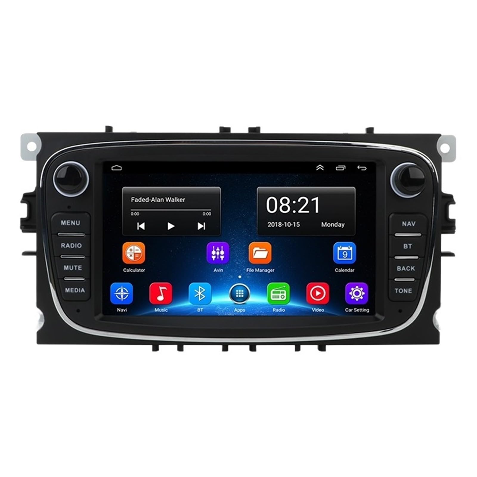 Nawigacja satelitarna Radio Samochodowe Multimedialny Odtwarzacz Wideo Nawigacja GPS(T3LPlus-MIC(Black))
