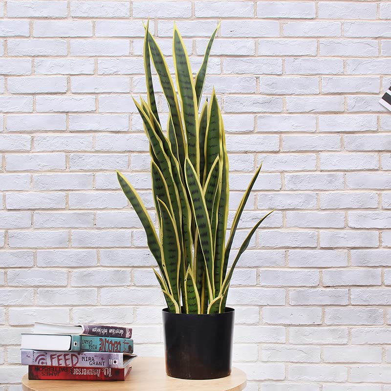 Plantes artificielles sans arrosage plante tigre 1m pour intérieur sombre