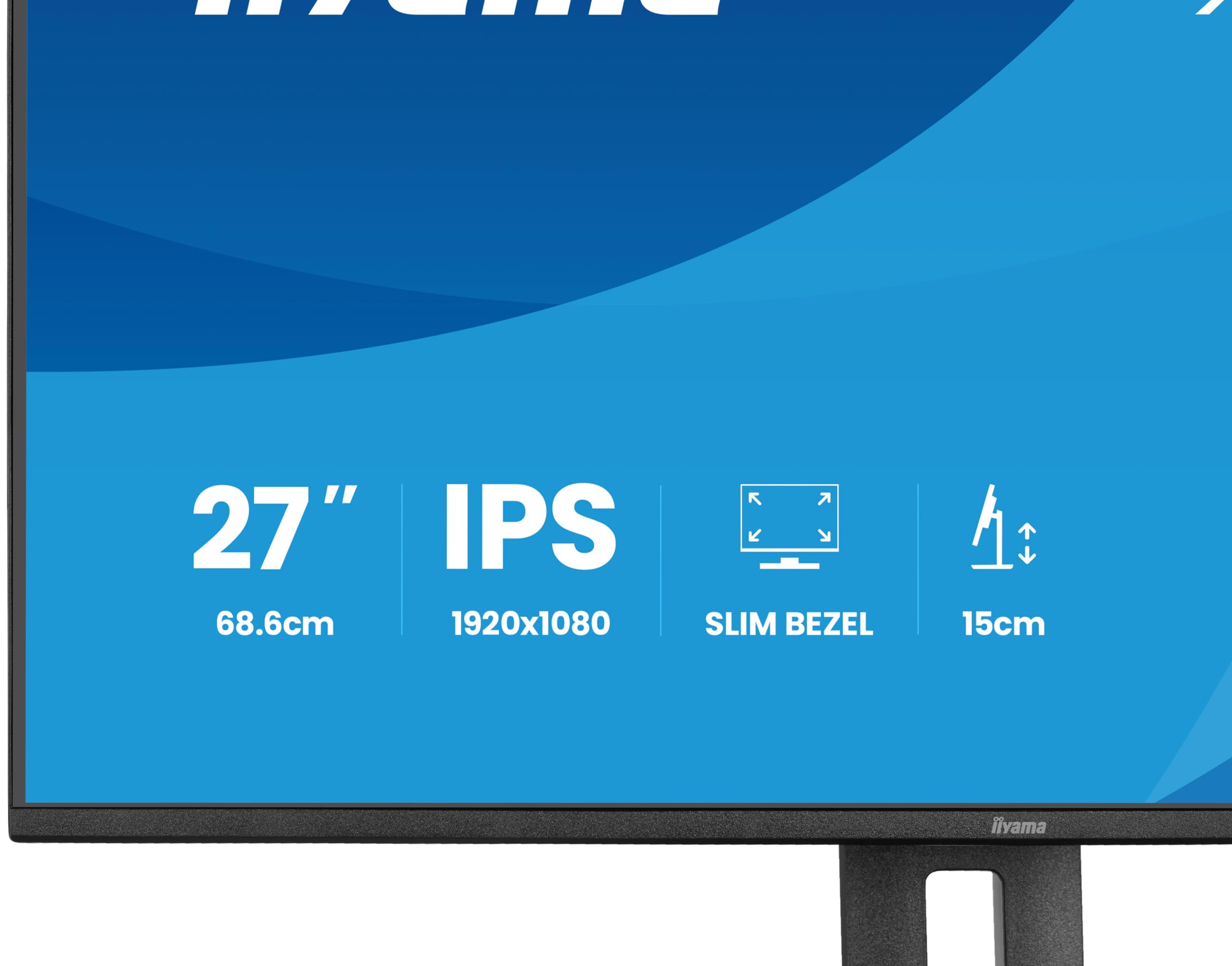 iiyama Prolite XB2797HSU-B1 68,6cm 27" IPS LED-Monitor Full-HD 120Hz HDMI DP USB3.2 USB-C Slim-Line Adaptive Sync Höhenverstellung Pivot Energieeffizienzklasse C schwarz