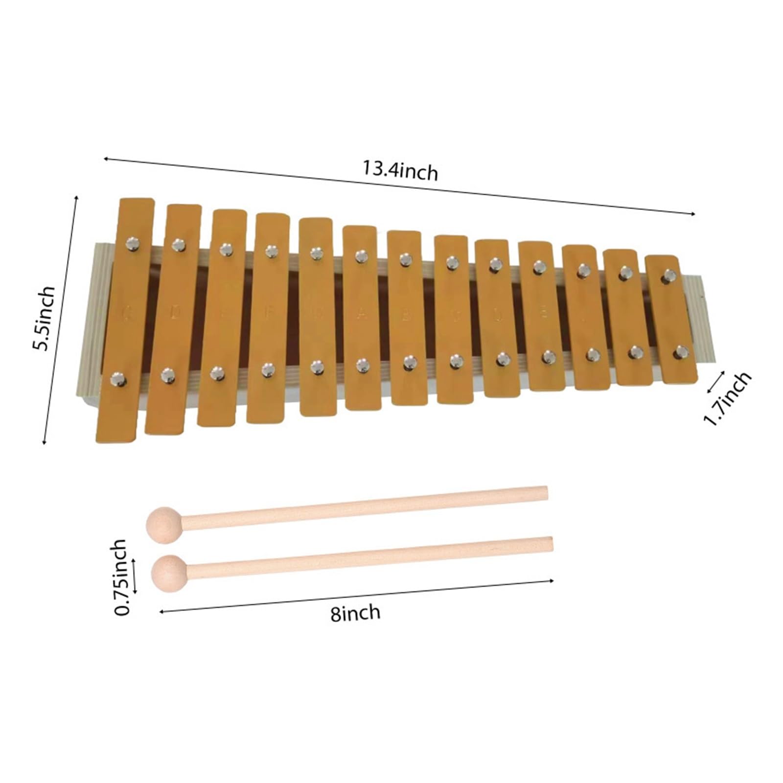 13 Notes Glockenspiel Xylophone | Pianoforte in alluminio