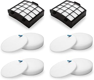 Colorfullife AZ2002 Vacuum Filter Replacement Kit for Shark Vertex DuoClean PowerFin Upright Vacuum AZ2000, AZ2000W, AZ2002, Replace XHFAZ2000, XFFKAZ2000, 2 Post-Motor Filters, 4 Foam Felt Filters
