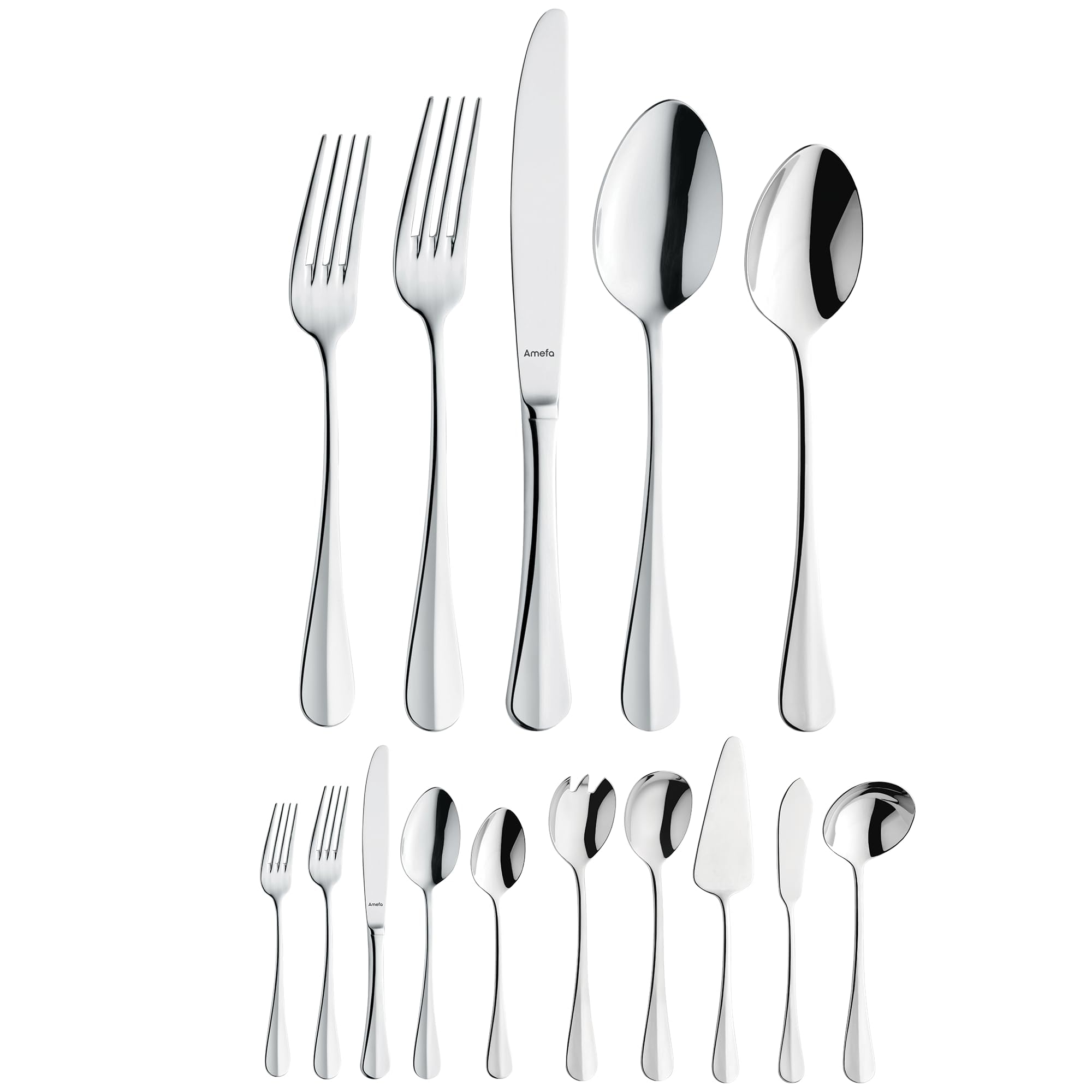 Amazon.com: Amefa Baguette 45-Piece Flatware, Set for 8