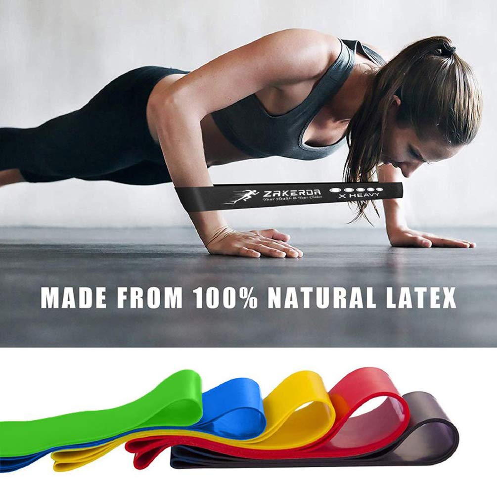 JJYEITUO Lot De 5 Bandes De Résistance Pour Le Fitness à Domicile, Les étirements, La Musculation, La Physiothérapie Pour Femme