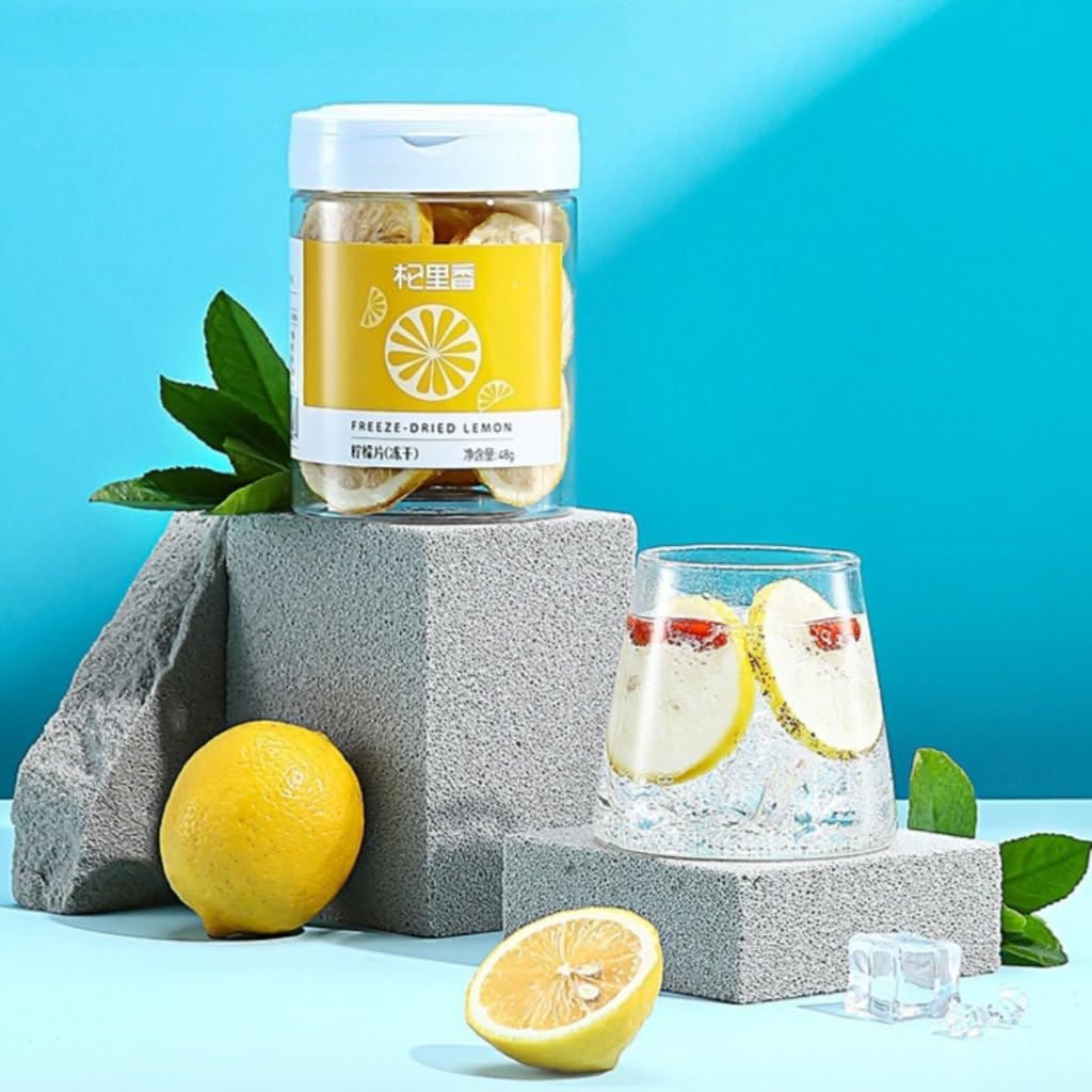 Rodajas De Limón Liofilizadas | 48g / 1,69oz Té De Hierbas | Rodajas De Limón Para Té De Frutas | Té De Bienestar De Oficina