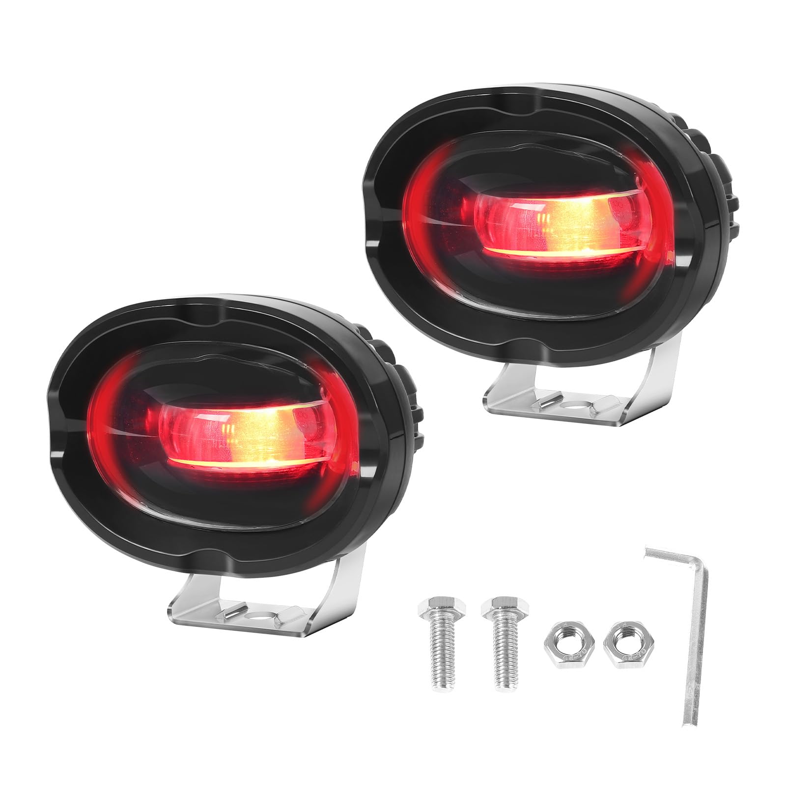 Luz de advertencia LED para carretillas elevadoras de 9W IP67 DC 10-80V con 3 chips 8