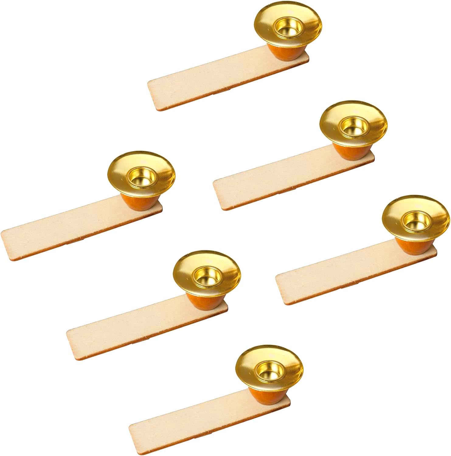 Portacandele Per Piramidi Di Natale - Set Di 6 In Legno E Metall | Compatibili Con Piramidi 30-60 Cm - Foto 5